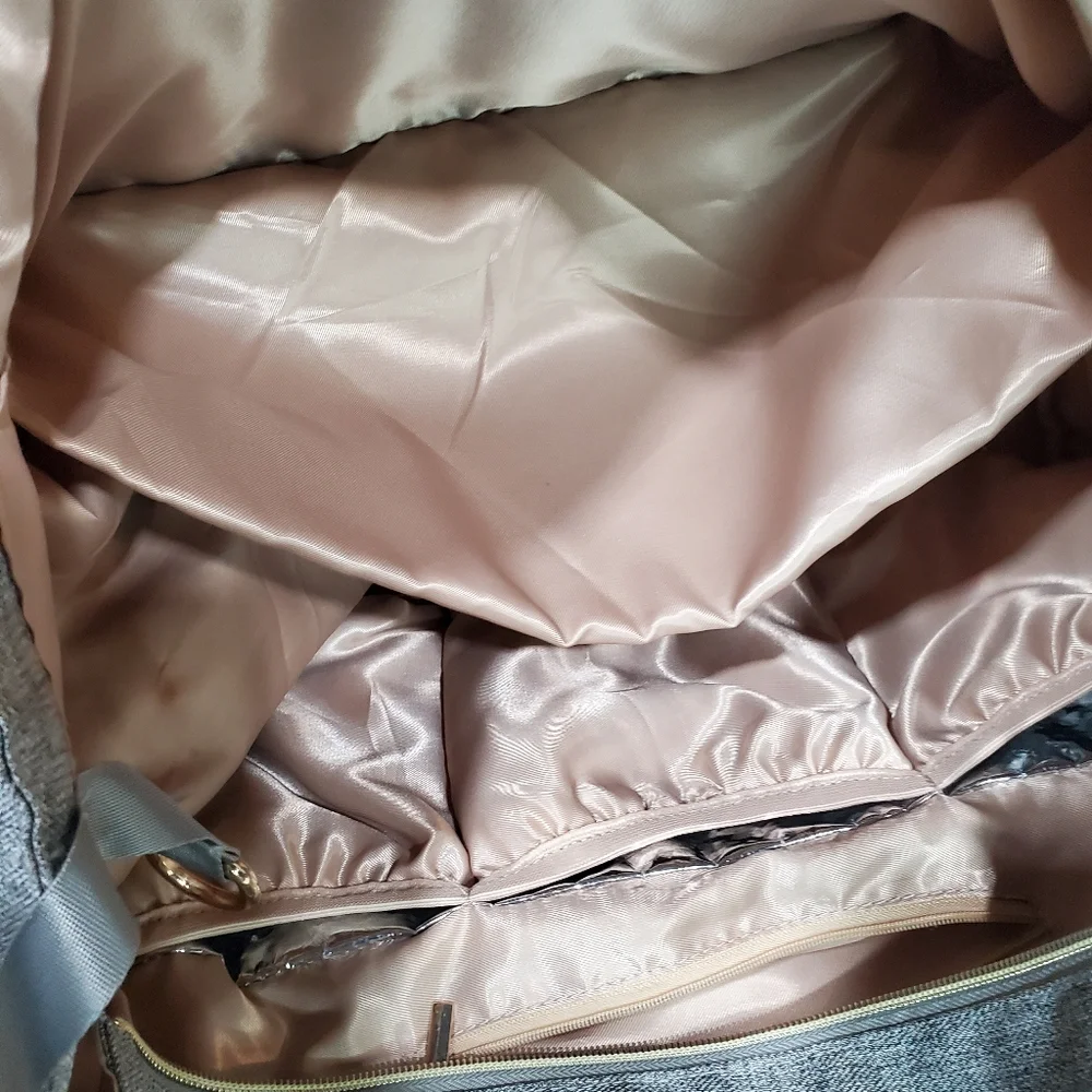 mommore Gray Breast Pump Diapaer Bag With Changing Mat